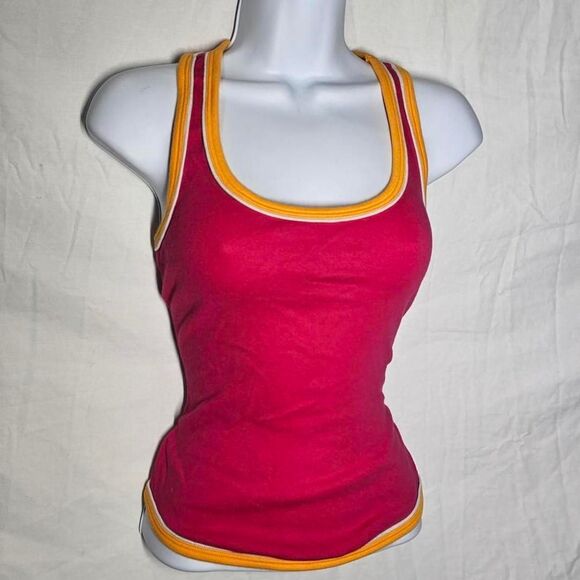 Vintage y2k French connection pink orange baby tee tank top - Picture 1 of 6